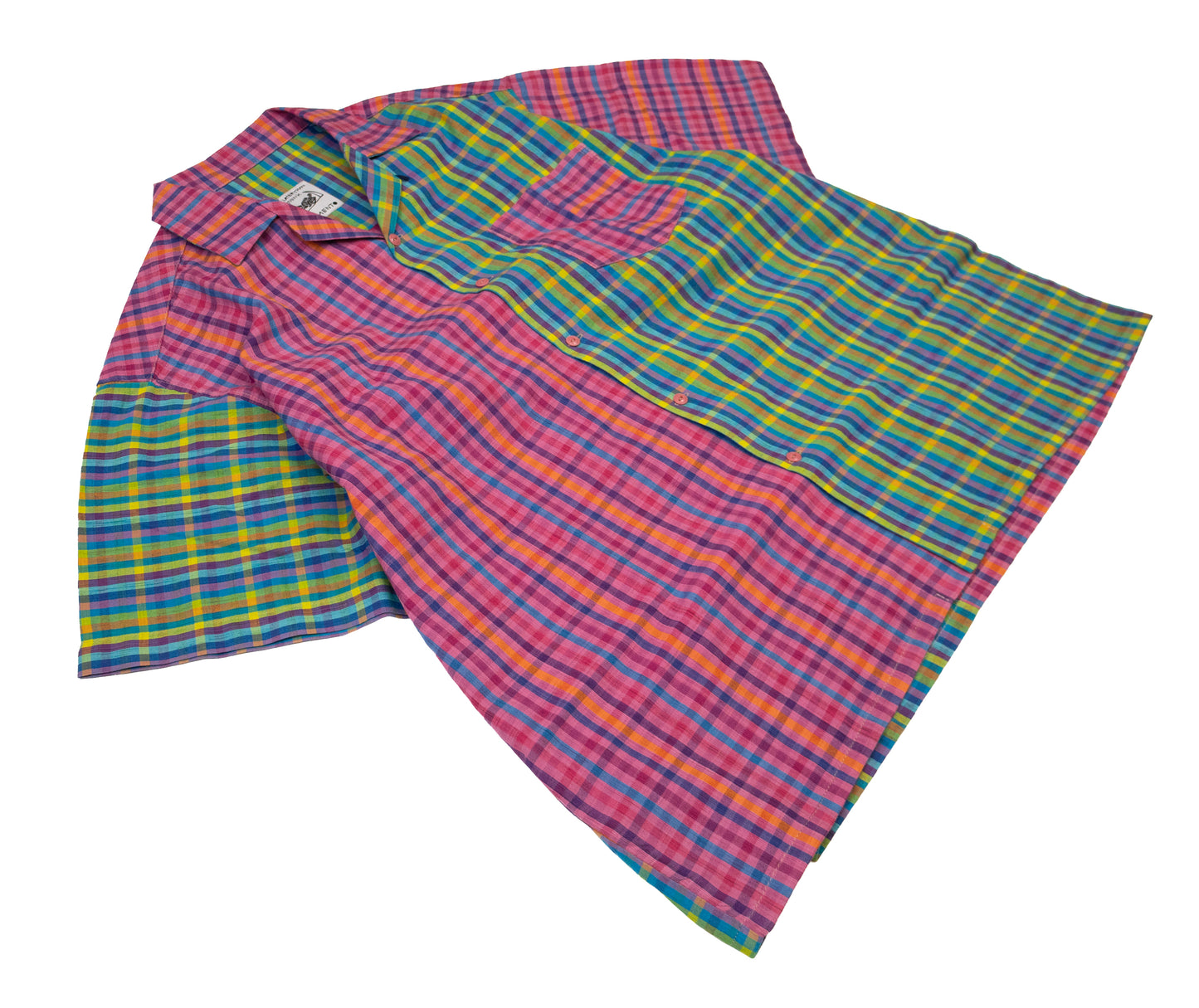 mixed madras shirt