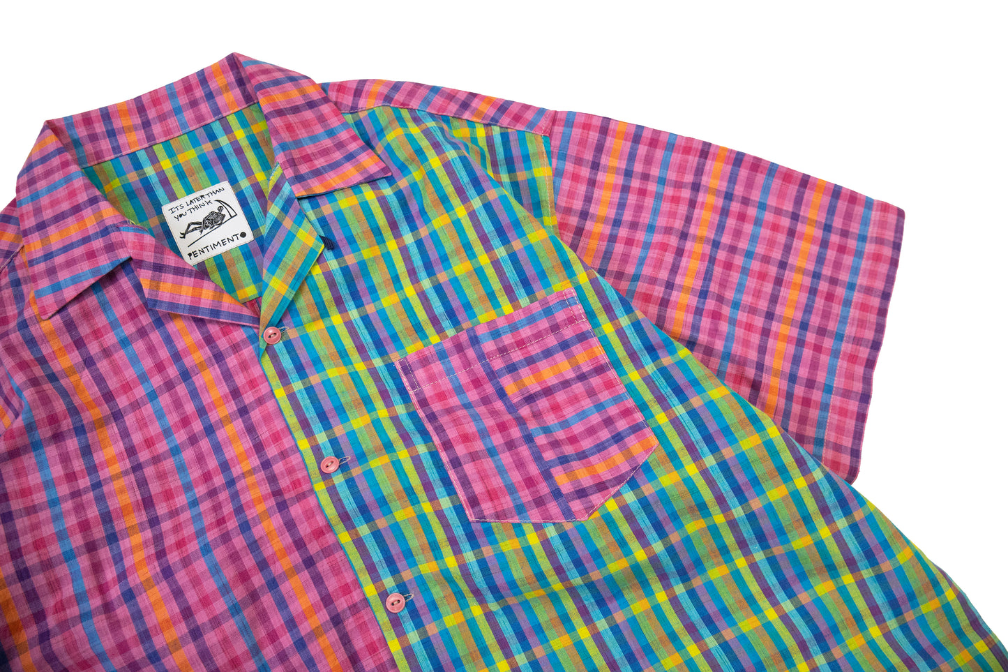mixed madras shirt