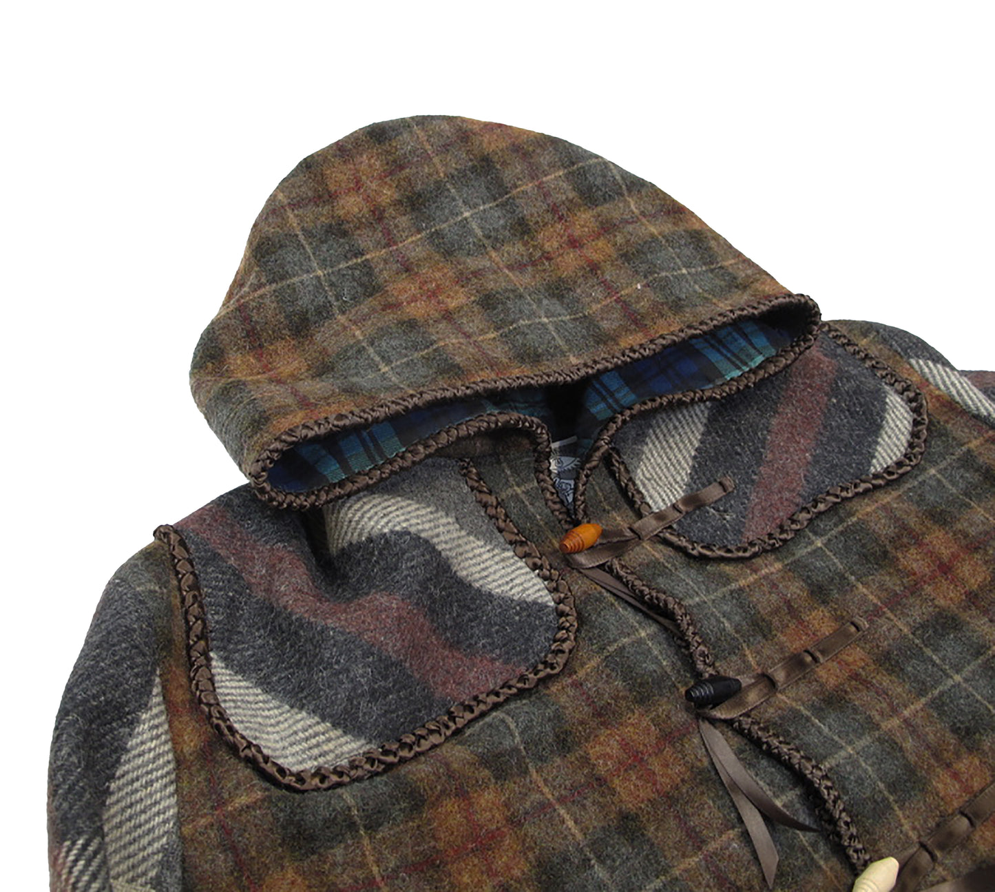 braided ribbon duffle coat