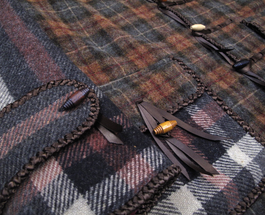 braided ribbon duffle coat