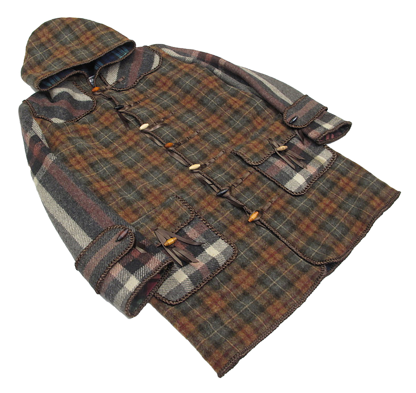 braided ribbon duffle coat
