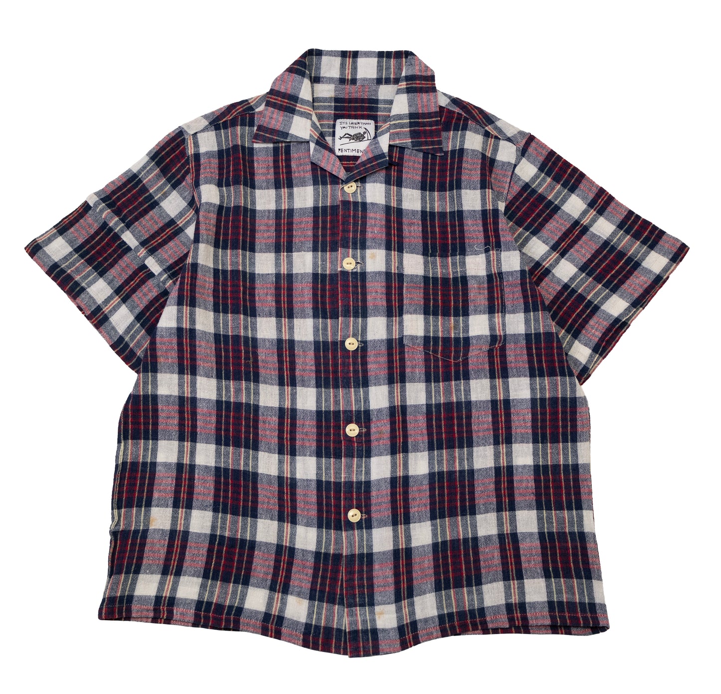 plaid loop collar