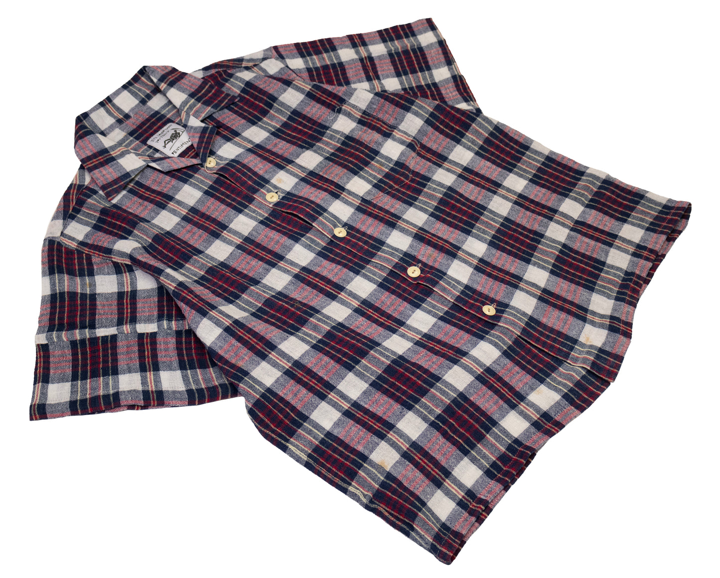 plaid loop collar