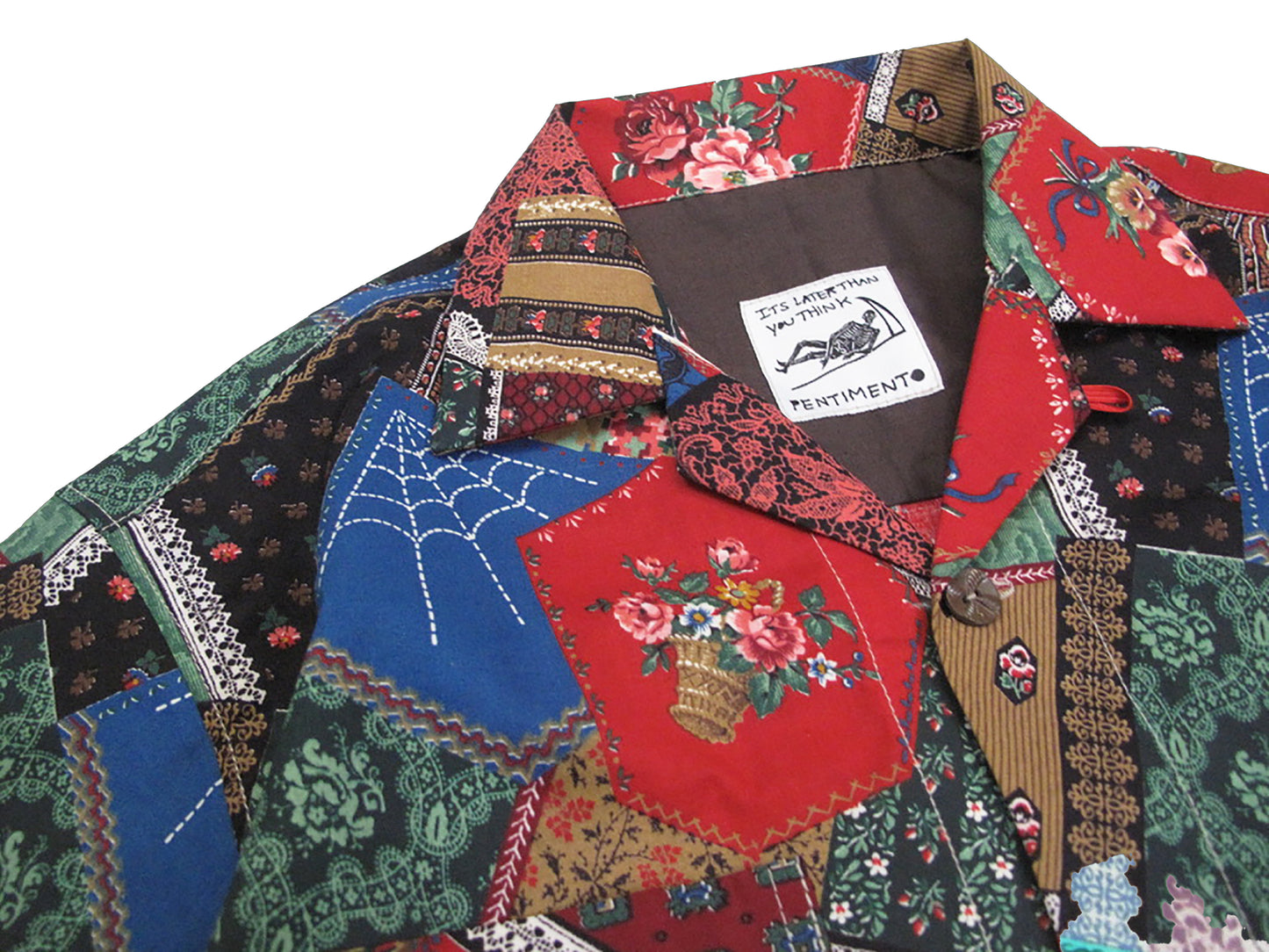 patchwork print shirt