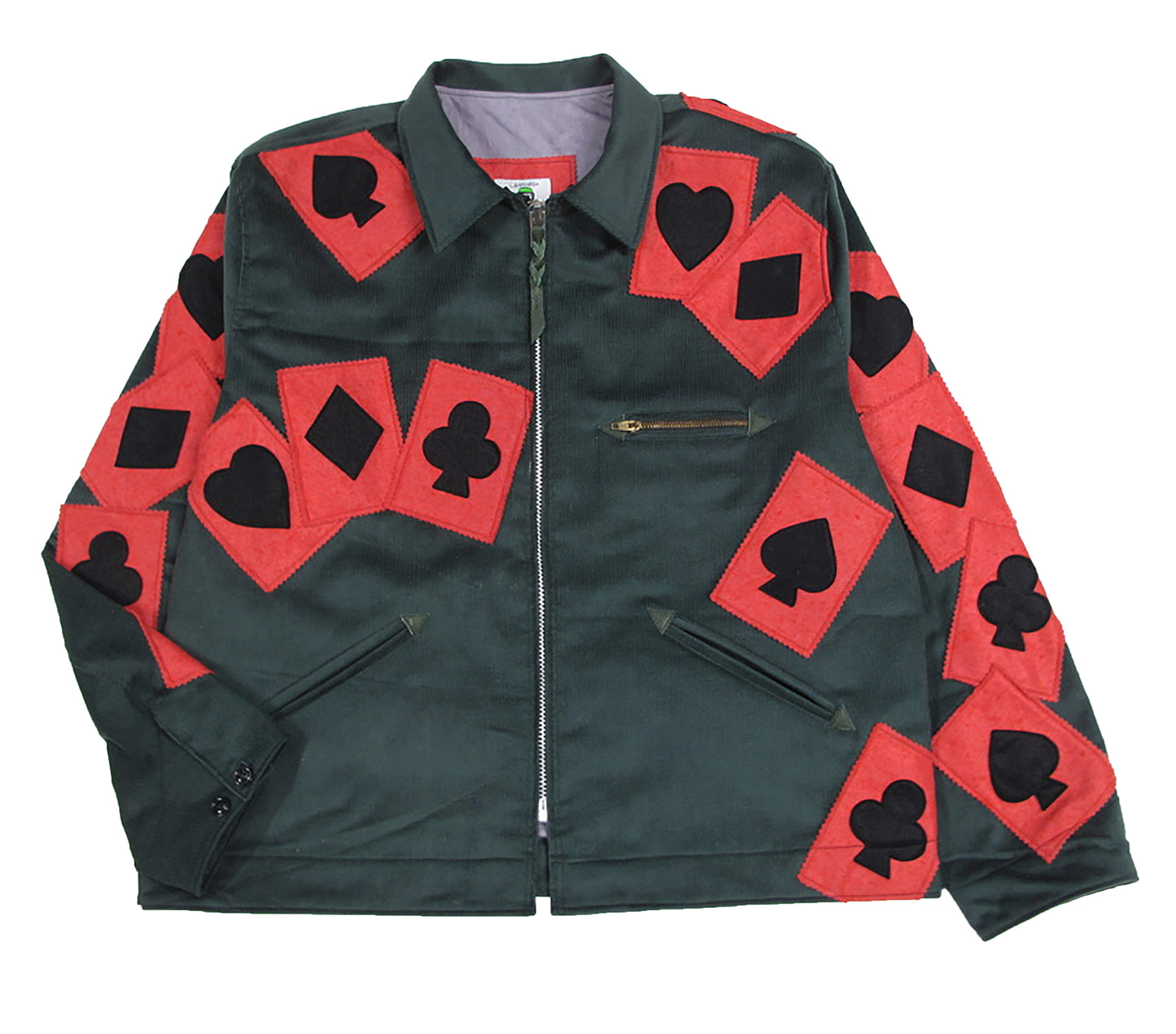 card suit corduroy jacket