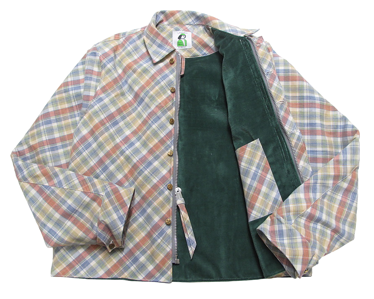 diagonal plaid jacket