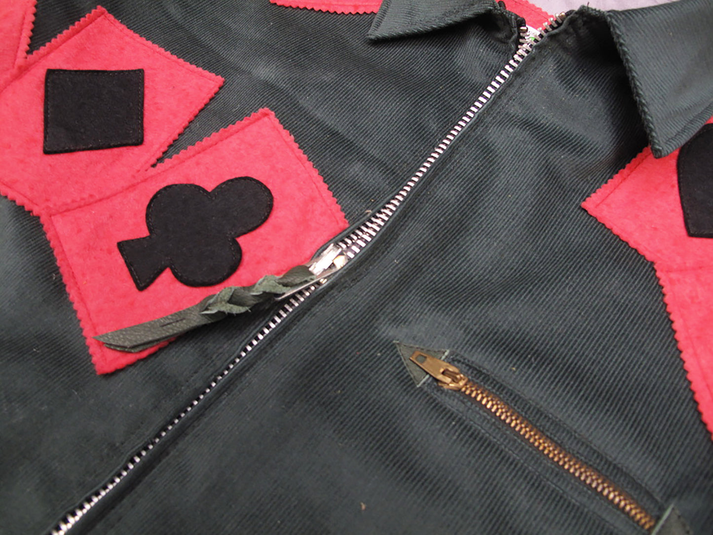 card suit corduroy jacket