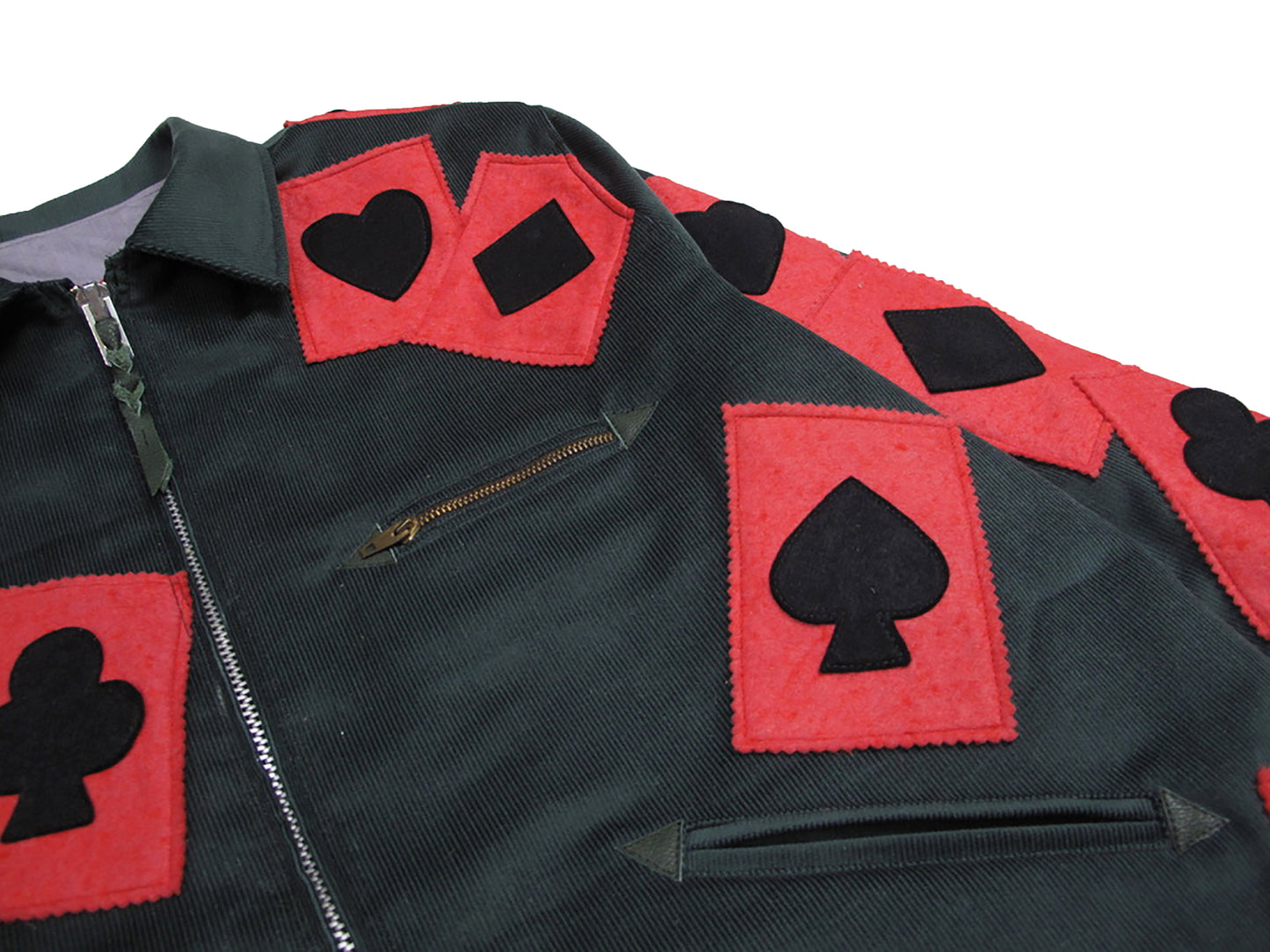 card suit corduroy jacket