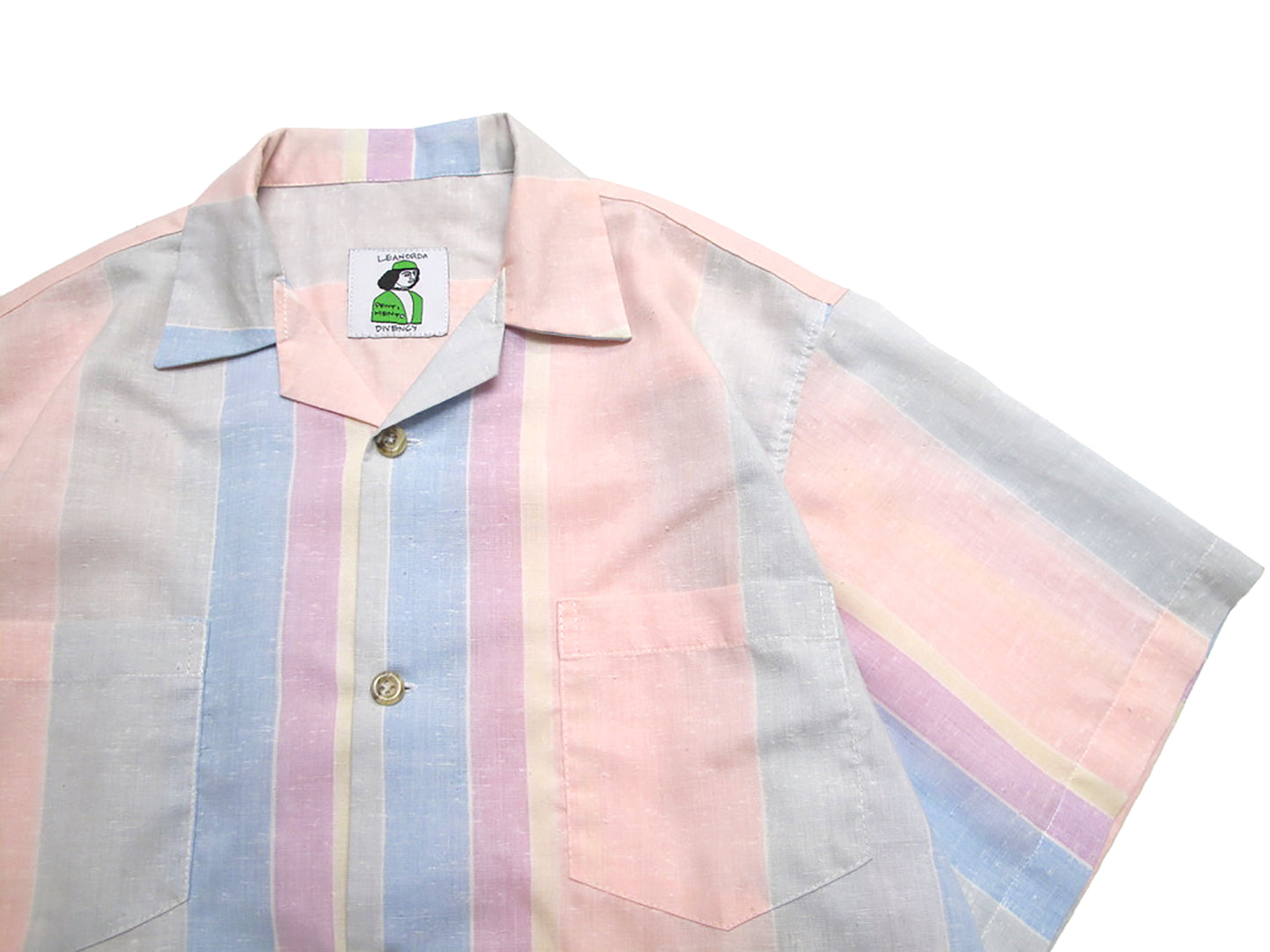 pastel striped shirt