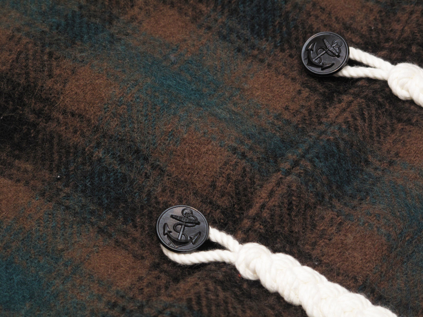 multiple plaid duffle coat