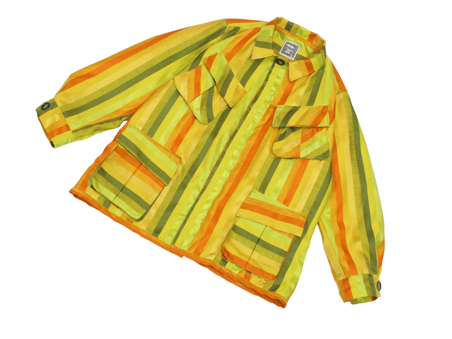 striped silk jungle shirt
