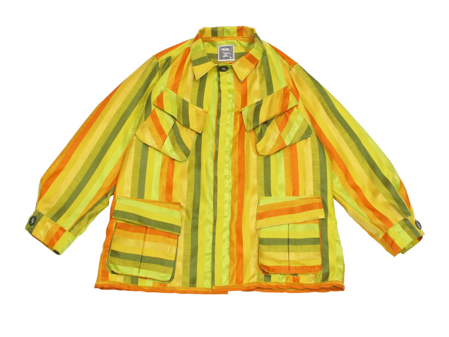 striped silk jungle shirt