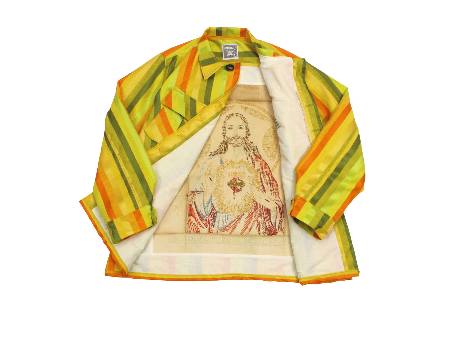 striped silk jungle shirt