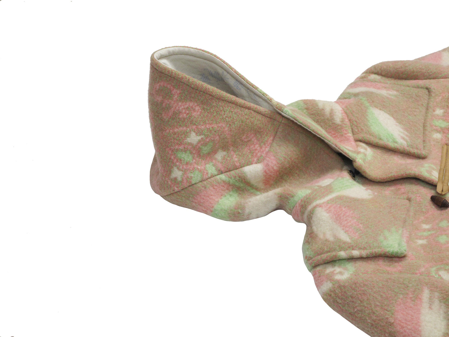 floral blanket duffle coat