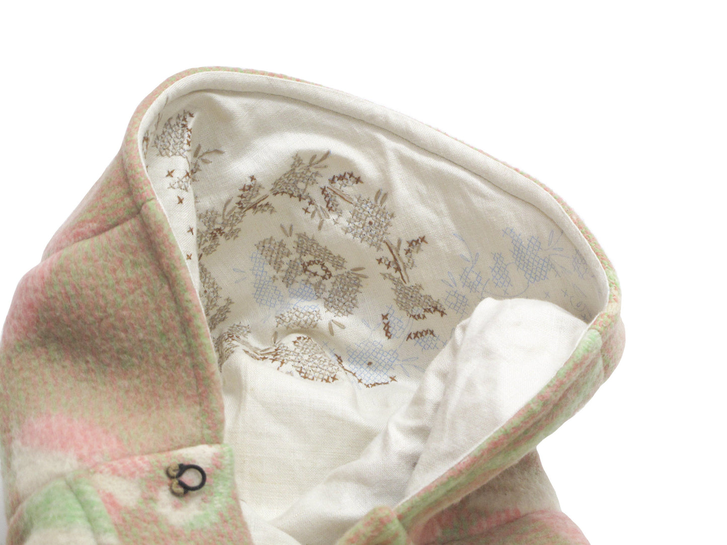 floral blanket duffle coat