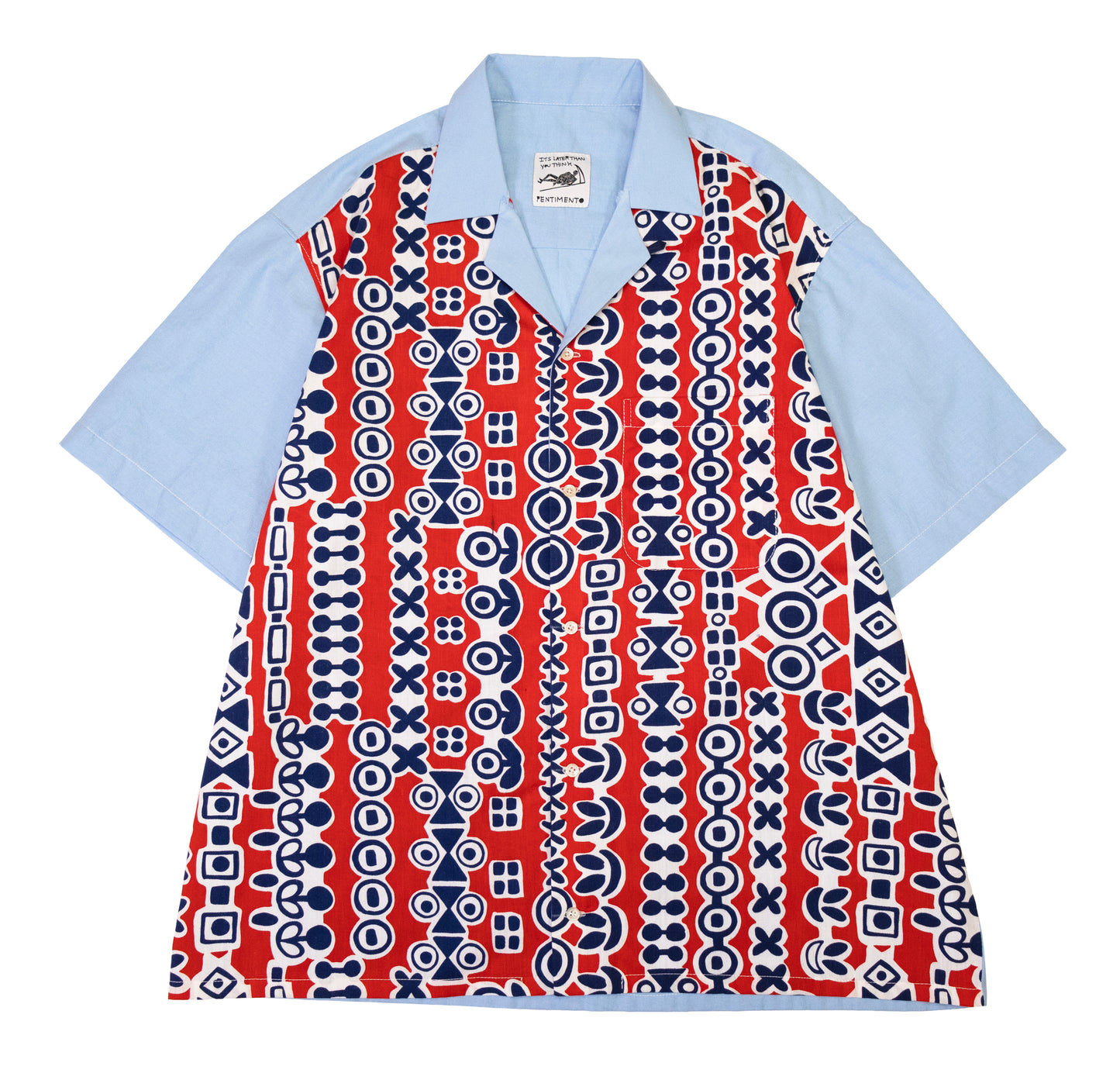 printed panel shirt