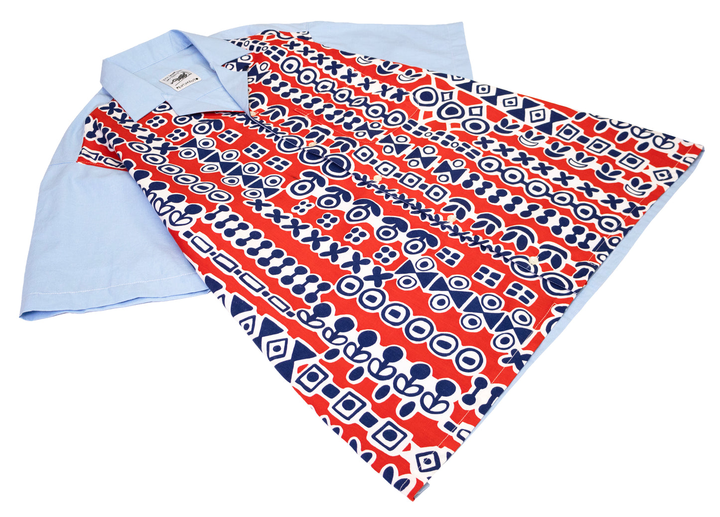 printed panel shirt