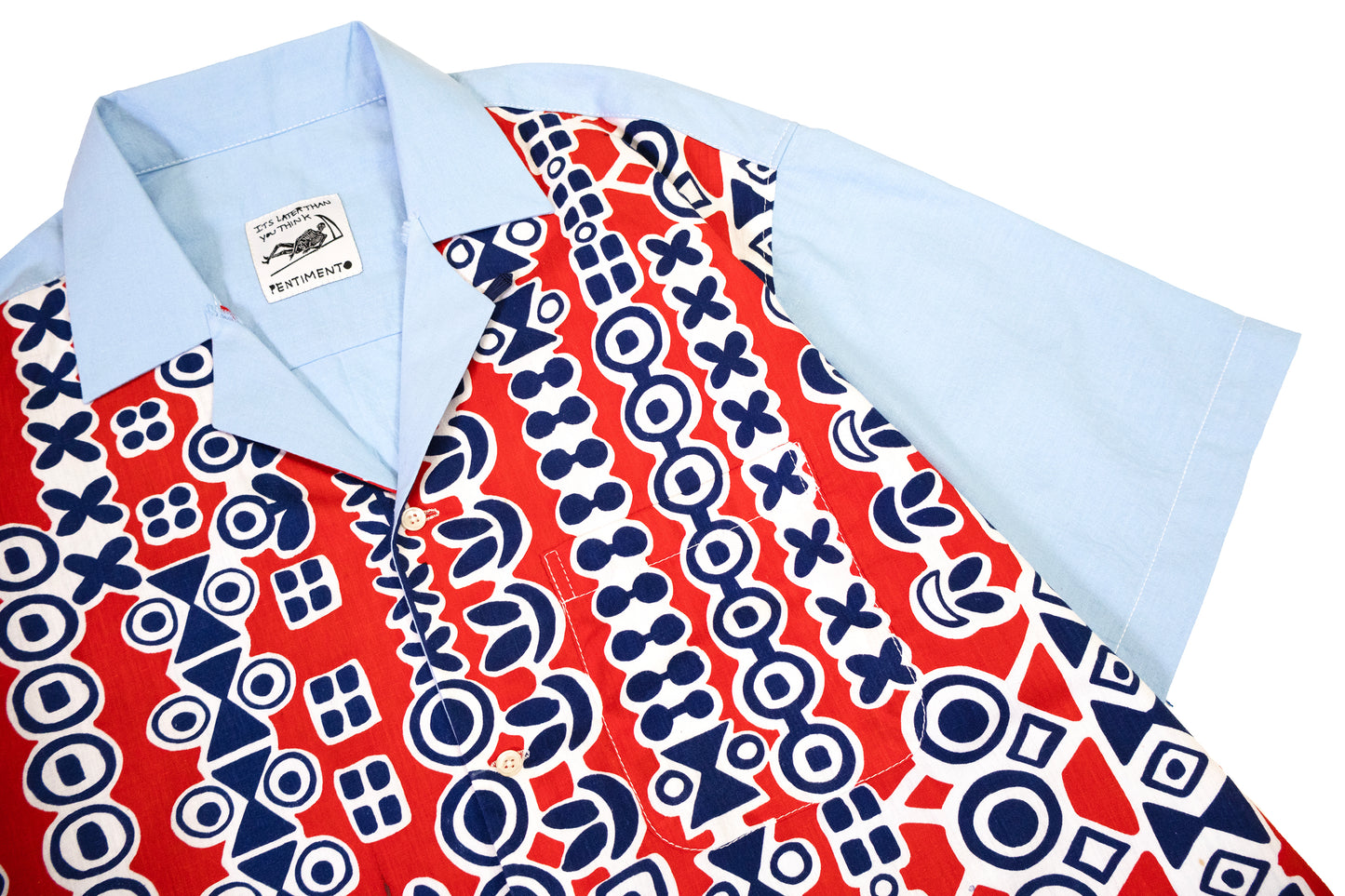 printed panel shirt