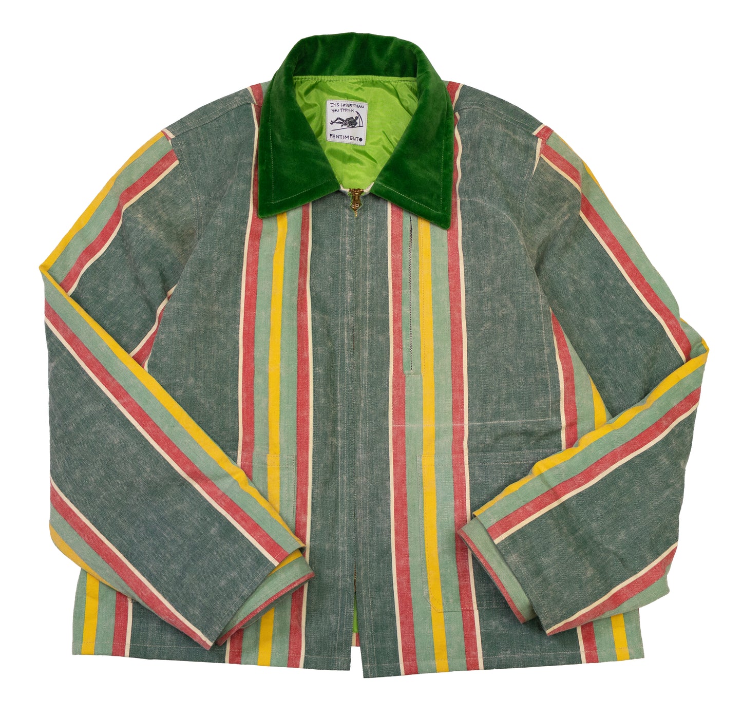 striped utility jacket