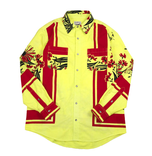 yellow work shirt