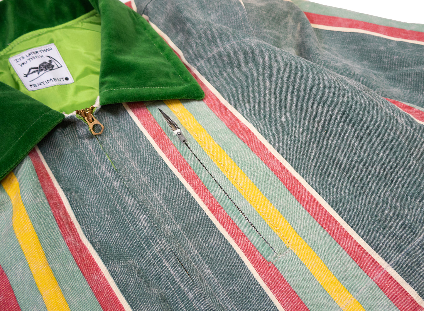 striped utility jacket