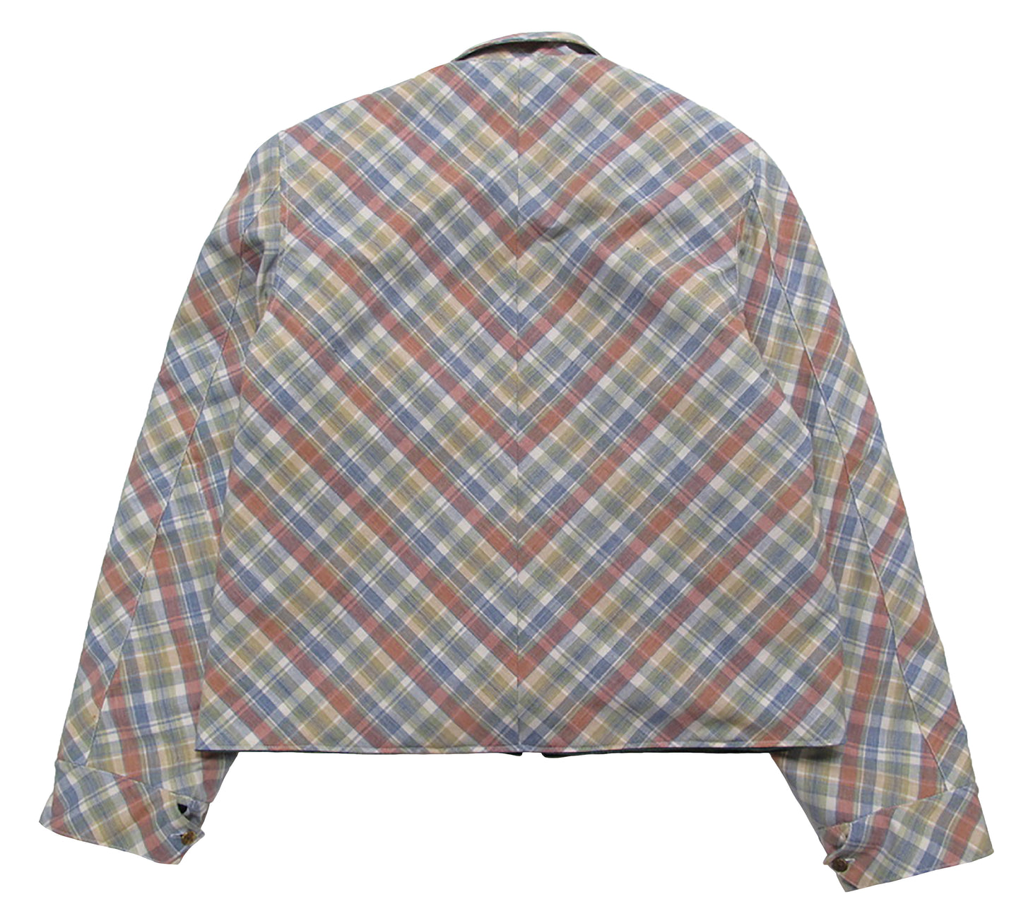 diagonal plaid jacket