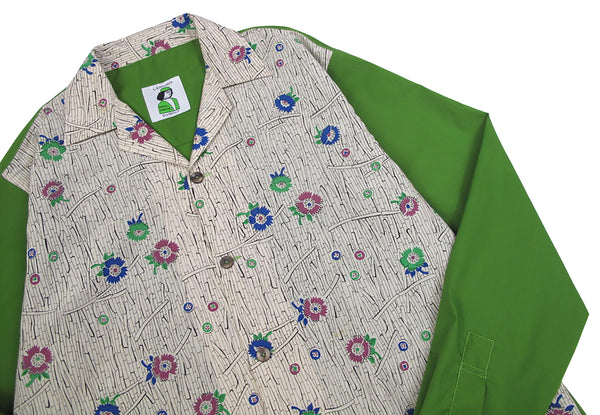 paneled rayon shirt