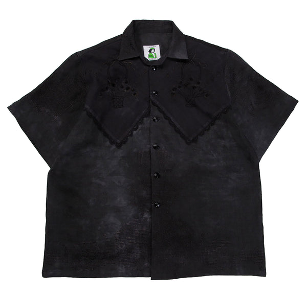 over dyed embroidered shirt