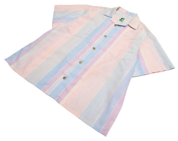 pastel striped shirt