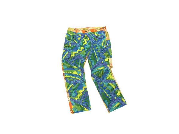 hippie print cargo pants